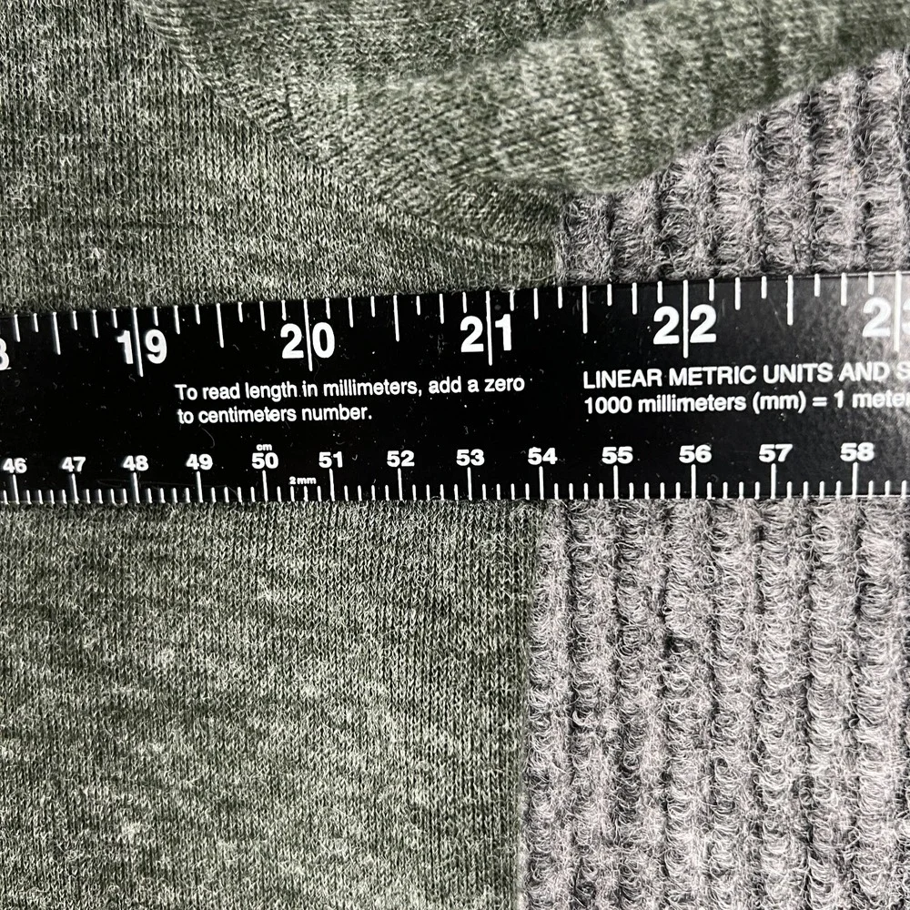 Banana Republic Mens Sweatshirt Medium Green Long Sleeve 1/4 Zip Mock Neck